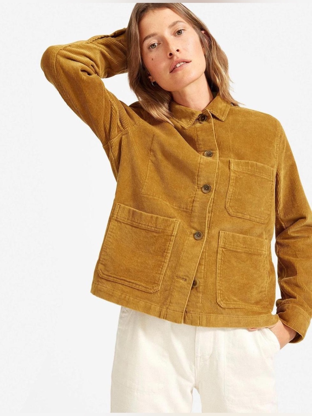 Everlane Tan Cotton Corduroy Chore Coat